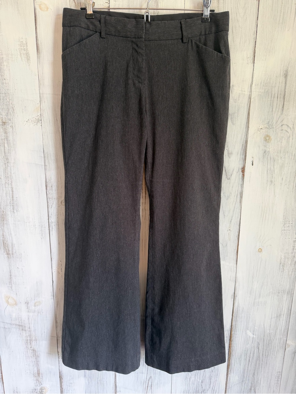 Express Women's Dark Charcoal Straight-Leg Trousers